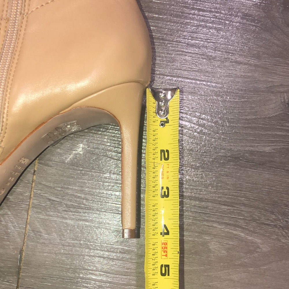 SCHUTZ Ashlee Slouch Tan Leather Over-the-Knee Stiletto Boots New - Picture 6 of 11